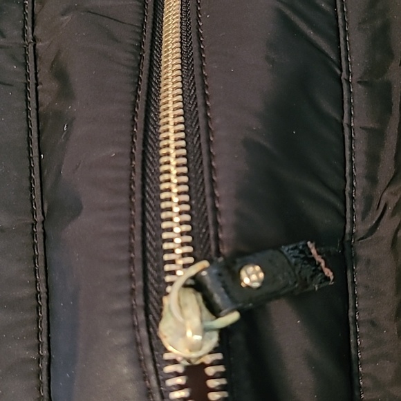 Kate Spade Black Nylon Patent Leather Quilted Puffer Top Handle Shoulder Bag - Picture 8 of 16